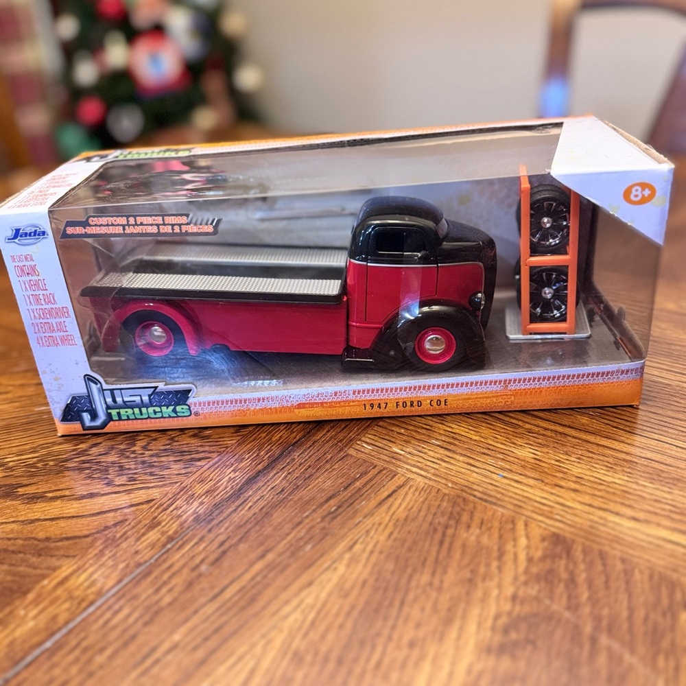Just Trucks 1937 Ford COE Red and Black Toy Truck
